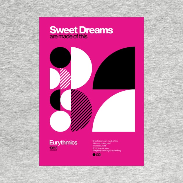 Sweet Dreams (Are Made of This) - Eurythmics Typographic Poster by sub88